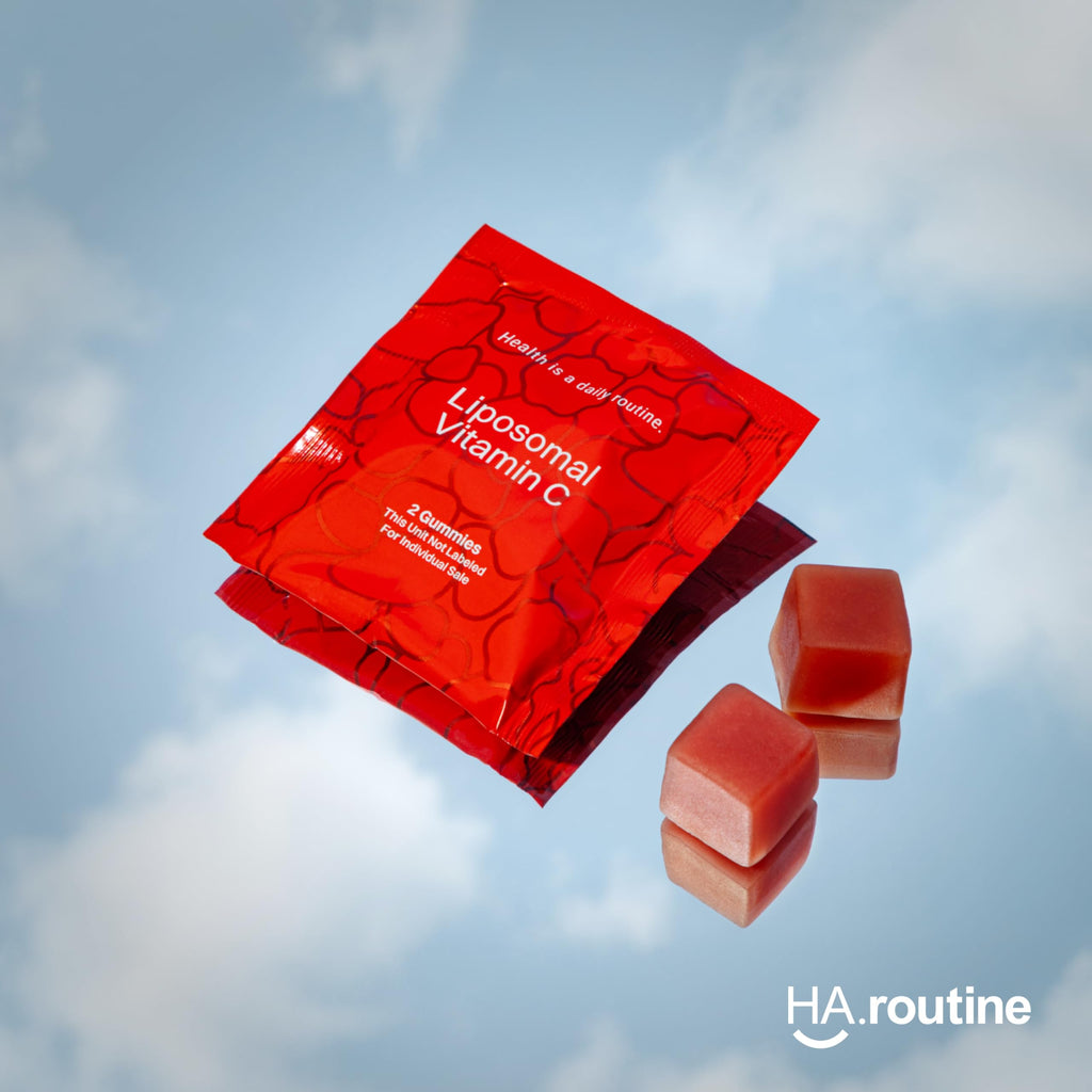 Haroutine Liposomal Vitamin C Gummies for Adults - 500mg per Serving, High Absorption Vegan Vitamin C Gummy, Antioxidant, Energy, and Collagen Booster - Strawberry Guava Flavor - 30 servings