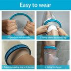 Tideshake Non-Slip Extra Wide Waterproof Leg Cast Cover for Showering, Reusable Adult Extra-Large Size Half Leg Cast Protector, Cast Bag for Shower, Cast Cover for Showering Foot
