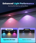 AMANEER Permanent Outdoor Lights for House, 200ft RGB Christmas LED Light