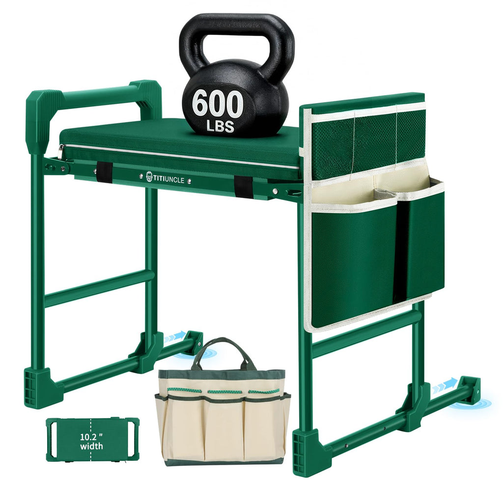 Garden Kneeler and Seat Foldable w/ Extendable Legs/Thicken Pad for Seniors