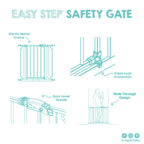 Regalo Safety 29"-38.5" Easy Step Baby Gate, Bottom of Stairs & Doorways