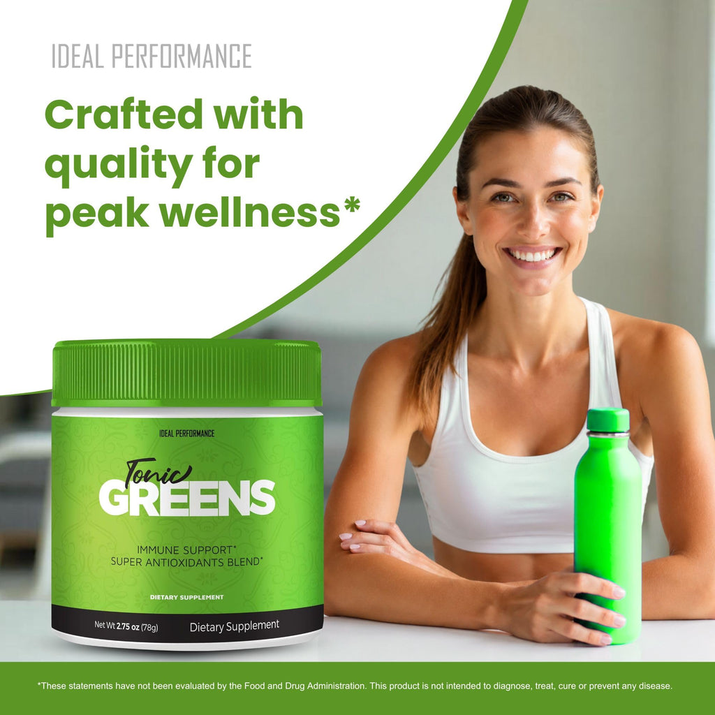 Tonic Greens Powder Vitamin Supplement Advanced Formula - Natural Green Blend Energy Supplement - Maximum Strength, TonicGreens BCAA, Tonic Greens All Natural Formula Powder Support Reviews (1 Pack)
