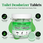 Toilet Deodorizer Tablets – Drop One In and Go – 60 Count Citrus Scent – Odor Elimination for Bathroom – Replaces Toilet Spray – Long Lasting – Fresh Bowl Freshener