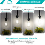 MAXvolador 12-Pack Dimmable Vintage LED Edison Bulb 60W Equivalent, 6W 850Lumens Neutral White 4000K ST58 Antique Filament Light Bulbs, E26 Base
