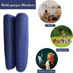 PONGHEI 2 Moving Blankets 80"x 72" Heavy Duty Packing Blankets for Shipping Thick Furniture Wrapping for Moving Supplies Professional Quilted Shipping