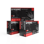 GLOVEWORKS Black Nitrile Gloves 5 Mil Disposable for Food Service, Cooking, Professional Cleaning, Size XL, 3 Boxes of 100