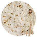 SeaRoomy 60 inches Burrito Tortilla Blanket, Funny Food Throw Blanket