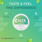 NZE Caffeine Nootropic Pouches (Spearmint) - Energy Pouches with 50mg Caffeine, Alpha GPC, L-Tyrosine & L-Theanine with No Sugar or Artificial Sweeteners - 15 Pouches Per Can - 5 Pack