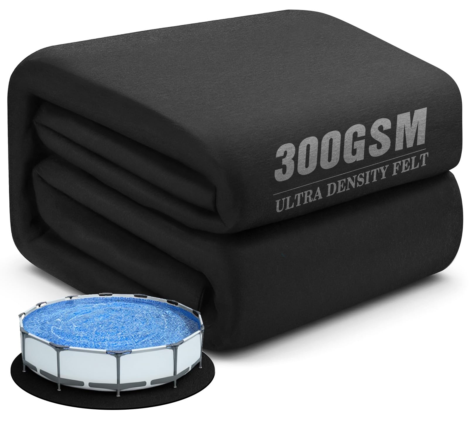 UIRWAY 21FT Round Pool Liner Pad for Above Ground Pools, [2026 New Pool Pad 300G/M² Thicker] Puncture Proof Heavy Duty Pool Ground Mat Under Pool Pad, Pools Bottom Liner Protector, Extend Liner Life