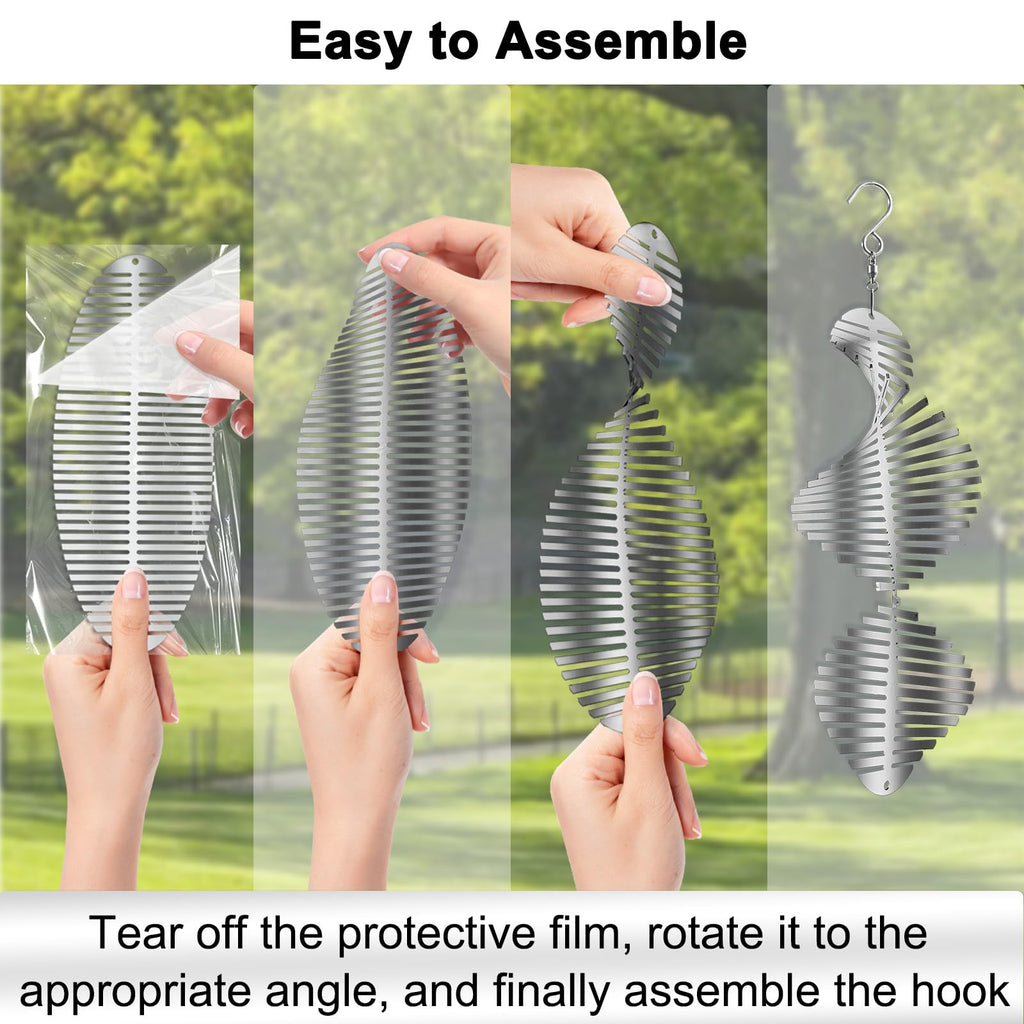 CHONOVO 9 Discs 3 Pcs Bird Deterrents for Outside, Bird Repellent Device