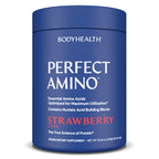 BodyHealth PerfectAmino Powder - BCAA and EAA Powder for Pre and Post Workout - Amino Acid Energy Drink for Men and Women to Support Lean Muscle and Recovery - Strawberry - 120 Servings