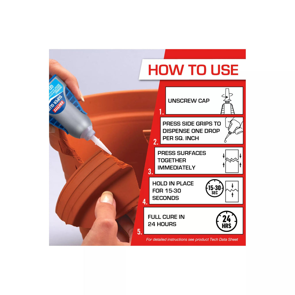 Loctite Super Glue Gel Control, Clear, 0.14 fl oz Bottle, Pack of 3