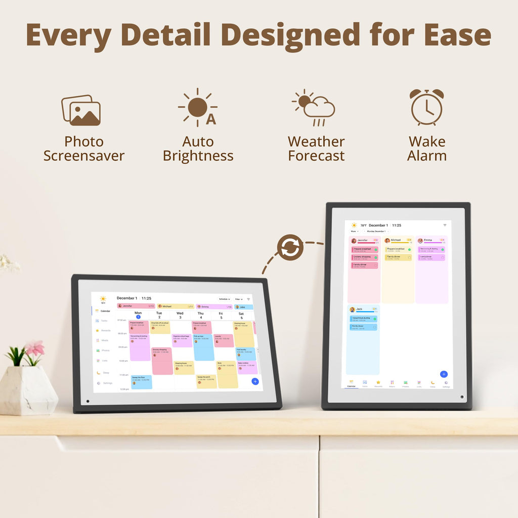 Dragon Touch 10.1 inch Digital Calendar Chore Chart Digital Picture Frame