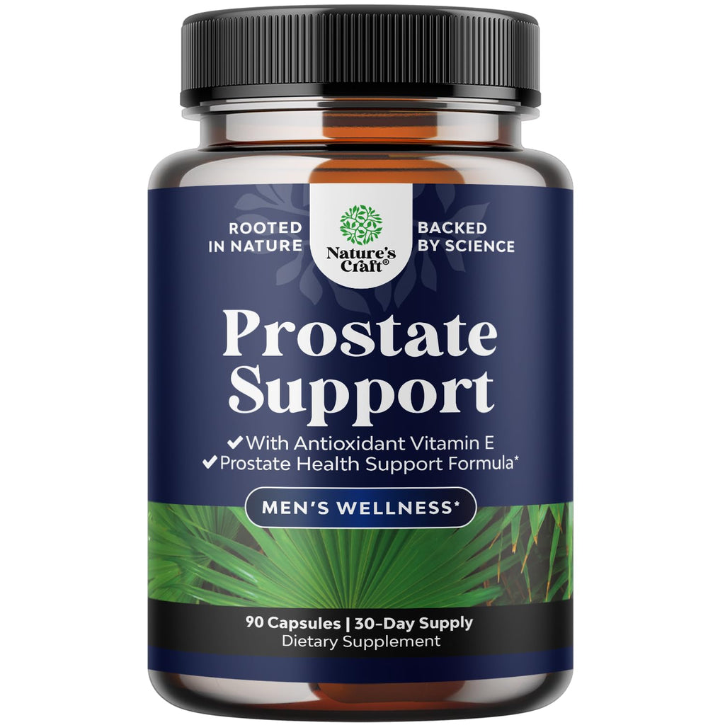Herbal Prostate Supplement for Men - Potent Pygeum and Saw Palmetto Extract with Beta Sitosterol & Green Tea for Urinary Tract Support - Male Health Blend for Frequent Urination - 90 Capsules