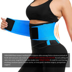 VENUZOR Waist Trainer Belt for Women - Waist Cincher Trimmer - Slimming Body Shaper Belt - Sport Girdle Belt (UP Graded)(Blue,S)