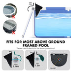 Solar Pool Lights for Above Ground Pools, Solar Powered Pool Lights with 10 Lighting Modes, Upgraded Pool Lights for Framed Above Ground Pools Solar Light Waterproof, Swimming Pool Accessories 2PC
