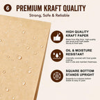 200 Pack Large Paper Sourdough Bread Bags with Tin Tie Tabs & 500 Stickers
