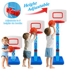 Toddler Basketball Hoop Set, Adjustable Kids Basketball Hoop for Boys Girls