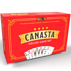 All7s Deluxe Canasta Game Set for Adults & Seniors, Jumbo Index Large Print Cards, Rotating Tray, Scorepad, Classic Playing Card Game, Gift for Families & Grandma