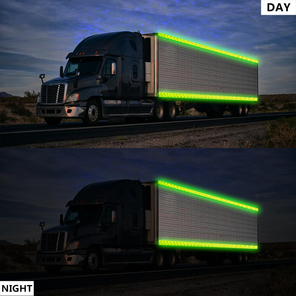 SWRT Reflective Tape 2 Inch x 160 Feet DOT-C2 Shining Star Fade Resistant Green Reflective Tape Outdoor Waterproof Strong Adhesive Safety Warning Tape Reflector Conspicuity Tape for Trailer Truck Bike
