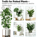 32.6in Trellis for Climbing Plants Outdoor/Indoor, 2 Pack Expandable Rustproof Metal Garden Plant Trellis for Potted Plants, Tall Heavy-Duty Houseplant Support for Monstera, Pothos, Ivy, Hoya