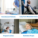 Reusable Positioning Bed Pads for Elderly with 8 Handles 48"x40", Washable Transfer Slide Sheets for Moving, Turning, Lifting Patients, Draw Sheets for Hospital Beds, Padded Bed Senior Transfer Helper