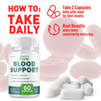 (2 Pack) Healthy Flow Blood Support Capsules, Official Healthy Flow Blood Support Pills with All Natural Ingredients, Advanced Formula Supplement with Premium Vitamins for Men & Women (120 Capsules)