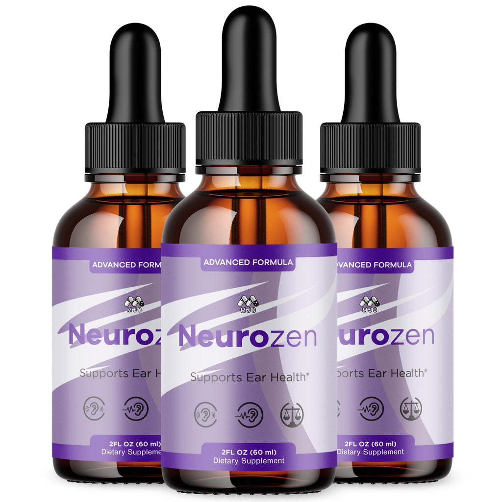 (3 Pack) Neurozen Drops, Official NeurozenDrops Hearing Support Liquid Supplement with All Natural Ingredients, Advanced Ear & Hearing Wellness Support with Multivitamins for Women & Men (90 Servings)