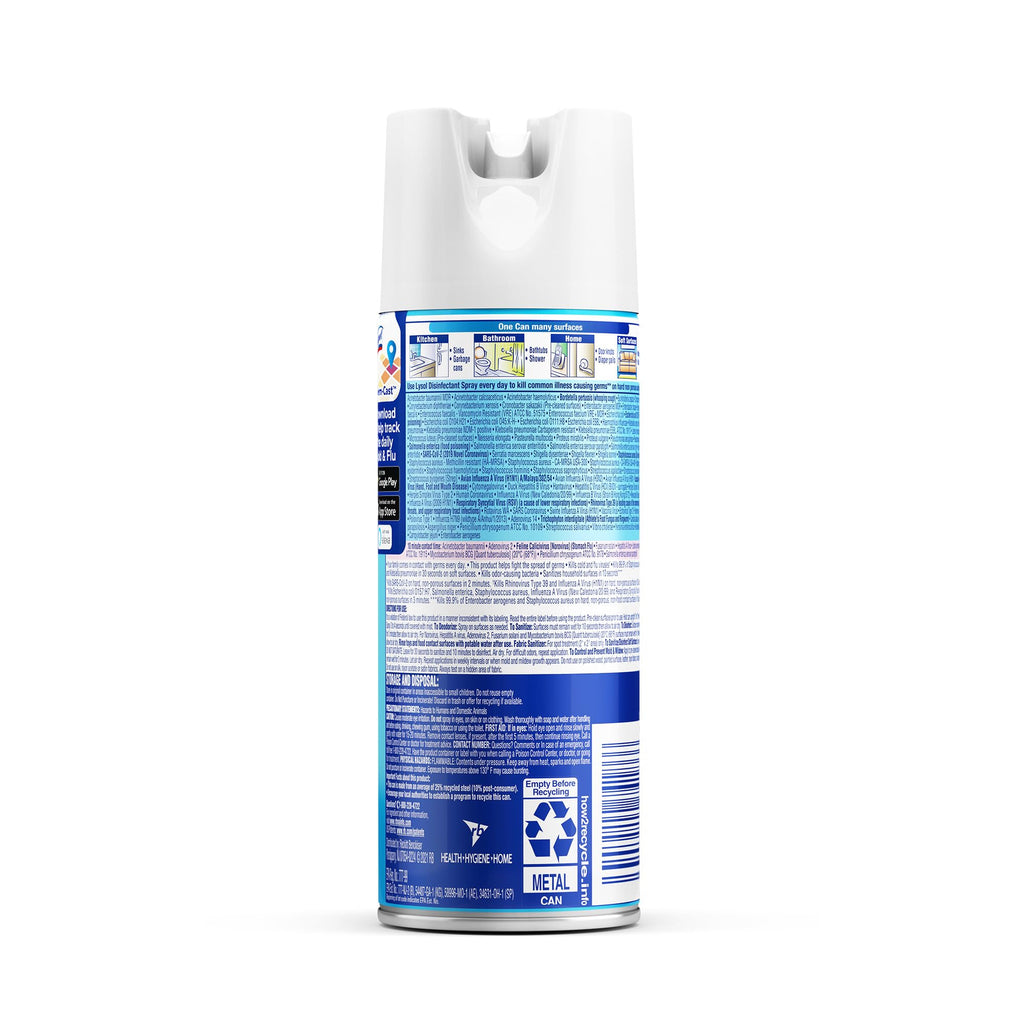 Lysol Disinfectant Spray, Sanitizing and Antibacterial Spray, For Disinfecting and Deodorizing, Crisp Linen, 12.5 Fl. Oz (Pack of 12)