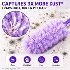 Macroto 30 Count 360°Heavy Duty Duster Refills(for Swiffer), Multisurface Duster Refills Only, Unscented Disposable for Cleaning with 4X Microfibers for Electronics, Furniture, Blinds, Ceiling Fans