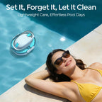 S2 Cordless Robotic Pool Cleaner for Above Ground Pools, Cordless Pool Vacuum, Dual-Layer Filtration, 90-Min Cleaning Cycle, Small-Medium Pool Coverage, Self-Parking (Sky Blue)