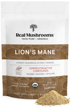 Real Mushrooms Lion’s Mane Powder - Organic Lions Mane Mushroom Extract for Cognitive Function & Immune Support - Brain Supplements for Memory and Focus - Vegan Mushroom Supplement, 150 Servings