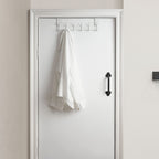 WEBI Over The Door Hooks,Over Door Towel Rack,Door Hanger,Door Coat Hanger,Door Coat Rack,Door Hooks for Hanging Clothes,Back of Door,White