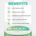 NZE Caffeine Nootropic Pouches (Spearmint) - Energy Pouches with 50mg Caffeine, Alpha GPC, L-Tyrosine & L-Theanine with No Sugar or Artificial Sweeteners - 15 Pouches Per Can - 5 Pack