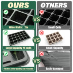 5-Pack Seed Starter Trays with Humidity Dome & Large 24-Cell Plug Trays