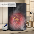 RRGFB Sauna Steamer Machine for Home, 1300W 1.8qt Steam Generator, Portable Steamer Pot with Remote Control, Oil Diffuser, 5-60 min Timer, 9 Levels, Heat up to 140°F