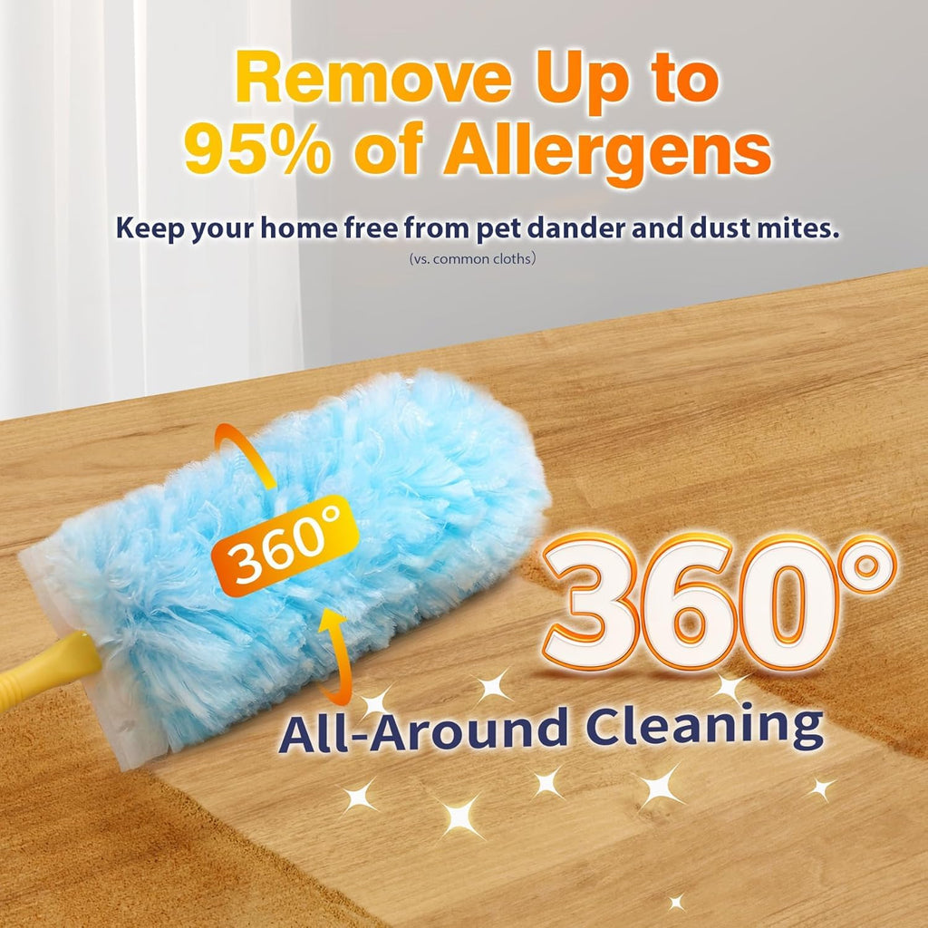 Duster Refills for Swiffer Duster with 3ft Extension Pole & Short Grip 30ct