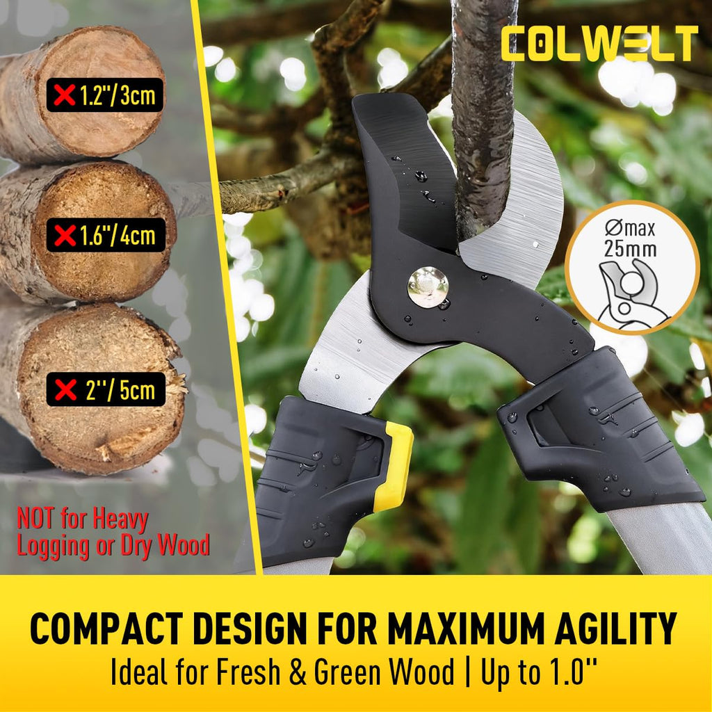 Colwelt Loppers Hedge Clippers Garden Shears 3Pcs, 17’’ Gardening Scissors