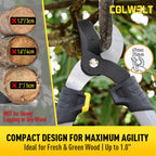 Colwelt Loppers Hedge Clippers Garden Shears 3Pcs, 17’’ Gardening Scissors