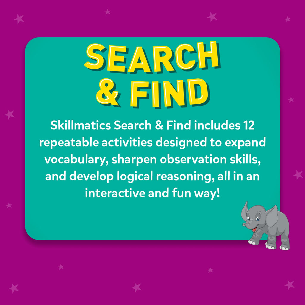 Skillmatics Search and Find Educational Game - Reusable Preschool Learning Activities, Perfect for Toddlers & Kids Who Love Toys, Art & Crafts, Builds Vocabulary, Gifts for Ages 3, 4, 5, 6