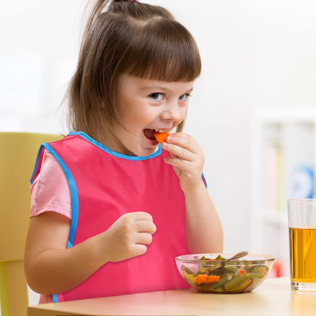 Juinipe 12 Pcs Art Smock for Kids Waterproof Painting Aprons Sleeveless Children with Pockets Age 3 to 8 Paint Craft Activity?Multicolor?