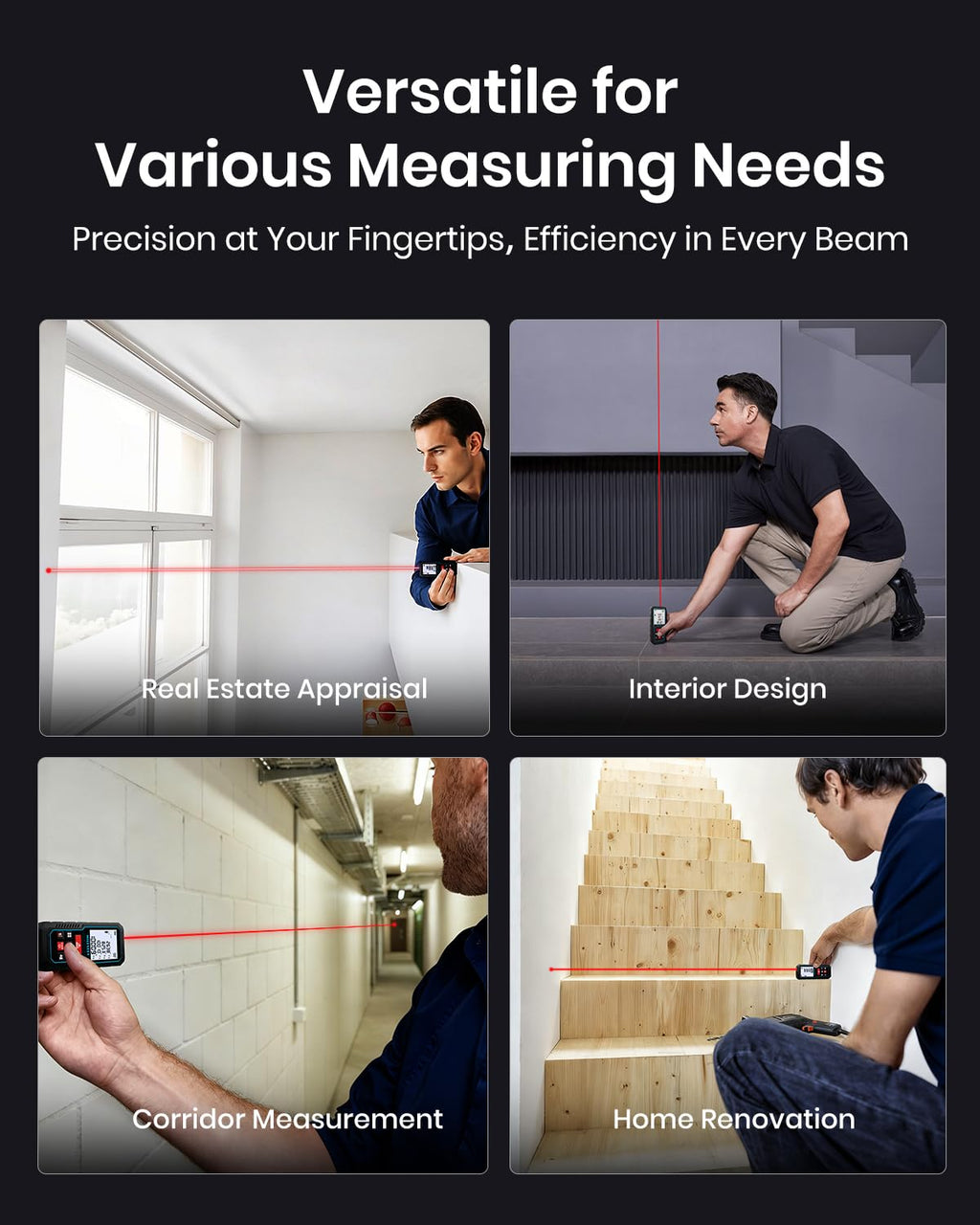 MILESEEY Laser Measurement Tool, 229Ft Laser Measure with Digital Angle Level, Laser Tape Measure with Phone App, Record Data and Make Your own Sketch Support Hand-Drawn Plan/Draw on Picture
