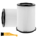 2-Pack VF4000 Replacement Filter for Ridgid 72947 Standard Wet dry Vac 5 to 20 Gallon 6-9 Gal Husky Vacuum Compatible WD5500 WD0671 RV2400A RV2600B Vac