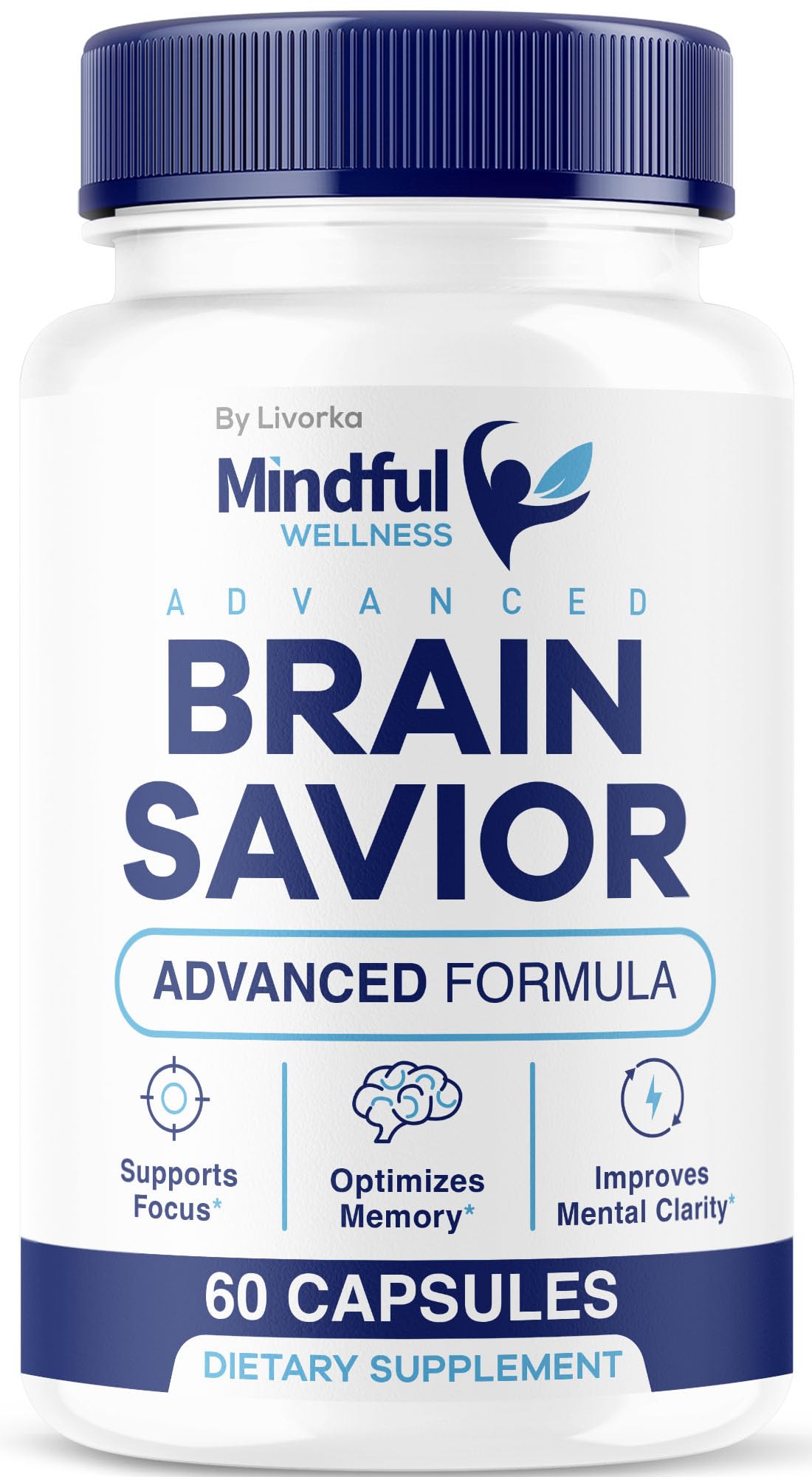 Mindful Wellness Advanced Brain Savior Capsules, Official Mindful Wellness Supplement, Support Capsules Premium Formula - All Natural Pills, 60 Capsules for 1 Month