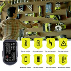 ULDERTRA 2-Pack 6.0Ah Replacement Batteries for Ryobi 18V Battery - Extended Power and Reliability
