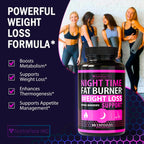 (2 Pack) Night Time Weight Loss Pills for Women - Advanced Weight Loss Supplement - Fat Burners for Women - Diet Pills That Work Fast - Belly Fat Burner - Appetite Suppressant - Made in USA