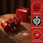 Preserved Real Rose with I love you Necklace 100 Languages, Gifts for Girlfriend, Women, Mom, Wife, Gifts Idea on Christmas, Valentine's Day, Mother's Day, Birthday, Anniversary, Thanksgiving