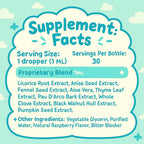 Ellora Gut Cleanse Drops, Gentle Gut and Colon Support for Black Walnut Hull, Wormwood, Clove, Oregano, Licorice Root | 30 Servings