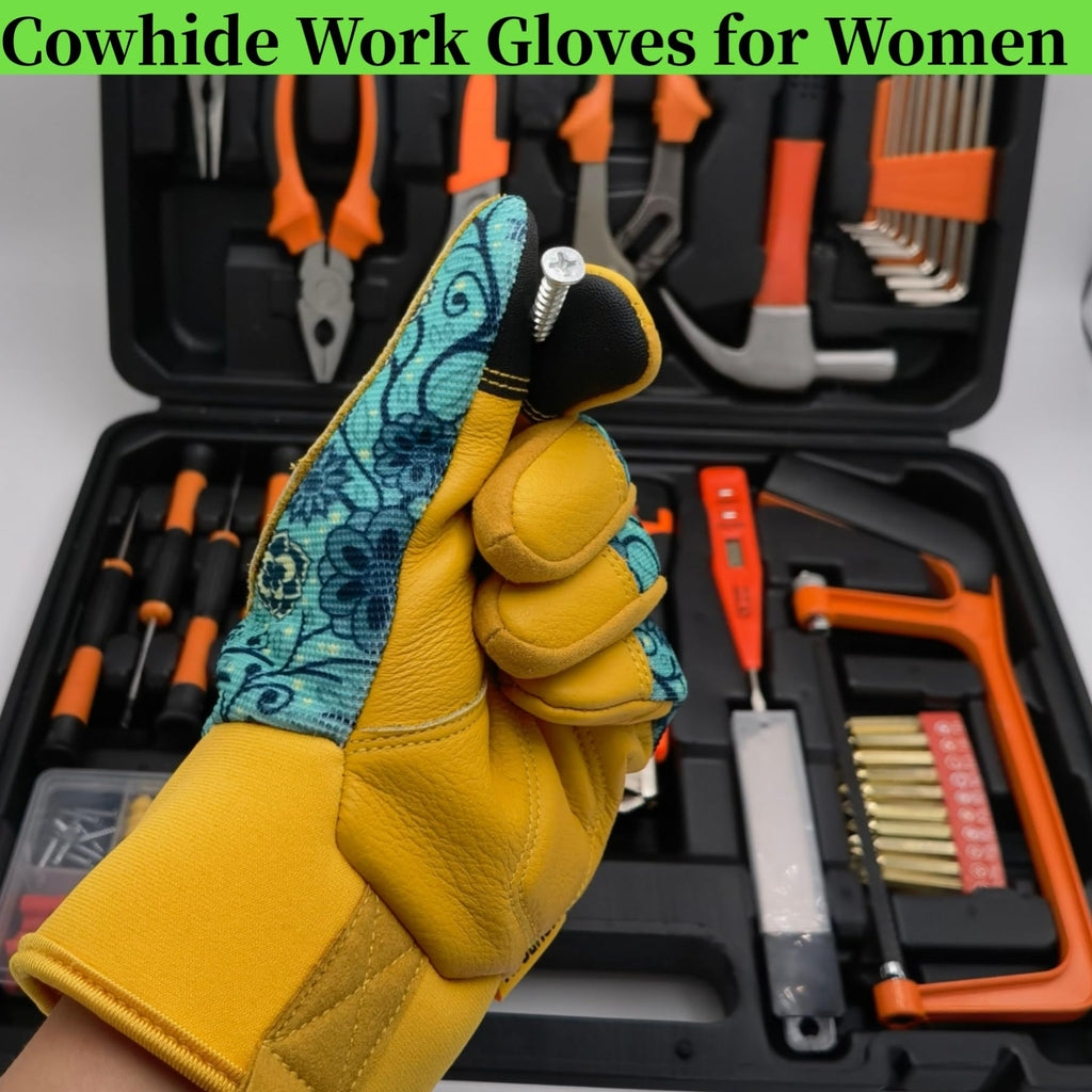 MSUPSAV Puncture Resistant Gardening Gloves,Garden Work Glove,Blue,Medium