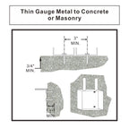 FVSCM 2" Powder Actuated Fasteners, Drive Pins with 1" Washer, PW200, 100pcs/pack